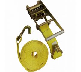 Стяжной ремень с крюками для крепления груза АБСОЛЮТ 5,0/10,0 т, L=2 м, ширина ленты 75 мм 7930121031948 