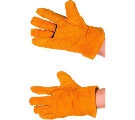 Спилковые утепленные искусственным мехом перчатки РемоКолор 24-2-119 