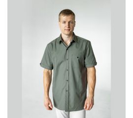 Мужская рубашка с коротким рукавом Текстиль М Меркури, хаки SH_KHAKIM/43 