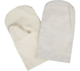 Рабочие рукавицы ООО Комус хлопок, с ПВХ наладонником, белые, плотность 240 г/кв.м, 10 пар 1193941 