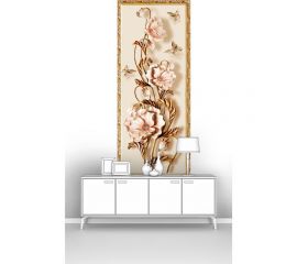 Фотообои цветы "Панно с маками" 100x240 ШxВ ООО Первое ателье pw97398 