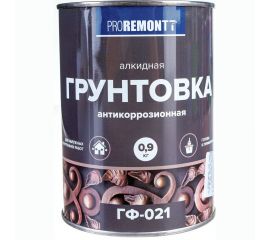 Грунт PROREMONTT ГФ-021 красно-коричневый, 0.9 кг Лк-00004523 