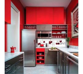 Кухонный фартук Оптион ЛЕДЯНАЯ ВИШНЯ (ABS; с уф-печатью; 3000x600x1,5 мм) 9836 