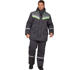 Утепленная куртка ГК Спецобъединение ВЬЮГА темно-серая, размер 104-108, рост 182-188 Кур 322/104/182 