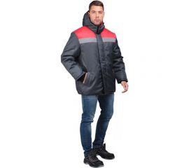 Утепленная куртка ГК Спецобъединение РАЙТ темно-серый/красный, размер 112-116, рост 182-188 Кур 317/112/182 