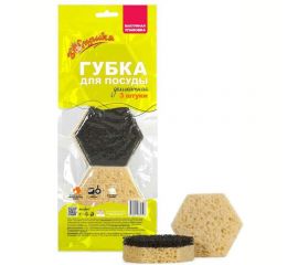 Губка для посуды Золушка Деликатная, 3 шт. 12394 