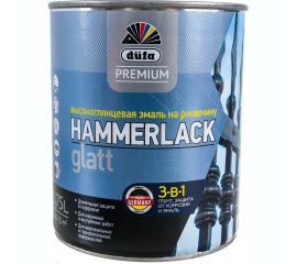 Эмаль на ржавчину Dufa Premium HAMMERLACK гладкая, RAL 9010 белый 750 мл Н0000004451 