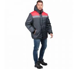 Утепленная куртка ГК Спецобъединение РАЙТ темно-серый/красный, размер 120-124, рост 170-176 Кур 317/120/170 