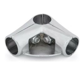 Угловой соединитель 3-х труб с площадкой для полки Palladium JF-15 CP СТ-00001050 