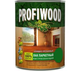 Алкидно-уретановый паркетный лак PROFIWOOD (быстросохнущий; полуматовый; 0.8 л; 0.7 кг) 6315 