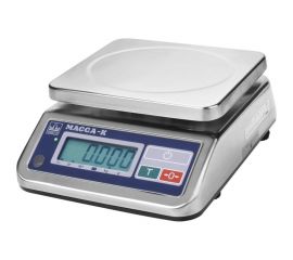 Настольные весы из нержавеющей стали МАССА-К НС-15.P 59033 