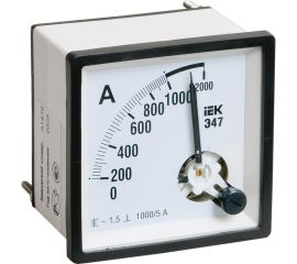 Амперметр IEK Э47 72x72мм 200/5А кл. точн. 1.5 ИЭК IPA10-6-0200-E 