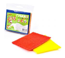 Губка для посуды Золушка Эффект абразивная, 3 шт. 583 