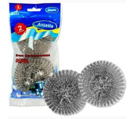 Мочалка для посуды ANTELLA ФЕРА металл., 15 г., 2 шт 3792 