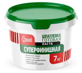 Шпатлевка полимерная готовая Старатели Суперфинишная паста 7 кг 3277/3554 