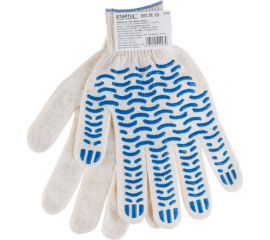 Хлопчатобумажные перчатки с ПВХ точечным покрытием STARTUL Волна, размер 9 ST7192 