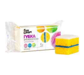 Губка для посуды Fun Clean крупнопористая, 5 шт. 12885 