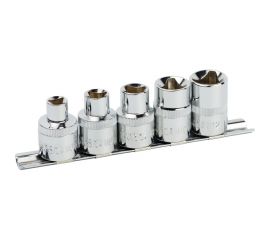 Набор 3-гранных головок АвтоDело М5-М12 DR1/2" 5 пр. 39970 15842 