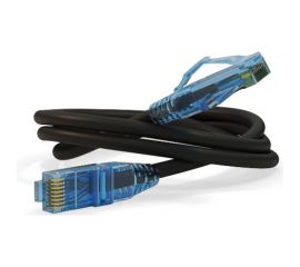 Патч-корд Hyperline PC-LPM-UTP-RJ45-RJ45-C6-2M-LSZH-BK U/UTP, Cat.6 100% Fluke Component 230235 