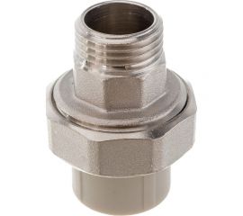 Муфта комбинированная разъемная с наружной резьбой VALFEX PP-R серая, 20 мм х1/2"" 10156015Г 127-0341 