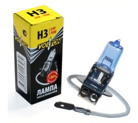 Галогенная лампа VOLTON H3 24В 70 Вт Рk22s +30% VLT1309U 
