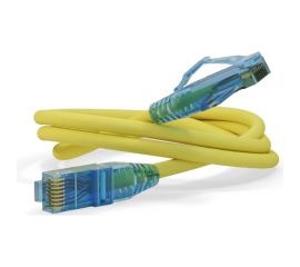 Патч-корд Hyperline PC-LPM-UTP-RJ45-RJ45-C6-3M-LSZH-YL U/UTP, Cat.6 (100% Fluke Component Tested), LSZH, 3 м, желтый 230269 