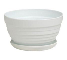 Горшок для цветов с поддоном СИМАЛЕНД Алиса 0.5 л, 13х8 см, белый 5221712 