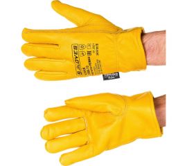 Утепленные кожаные перчатки из лицевой кожи S. GLOVES NEMAN размер 10 31998-10 