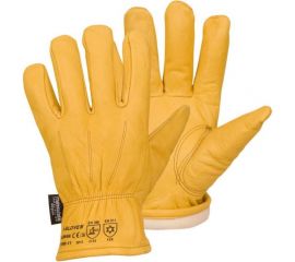 Утепленные кожаные перчатки из лицевой кожи S. GLOVES NEMAN размер 11 31998-11 