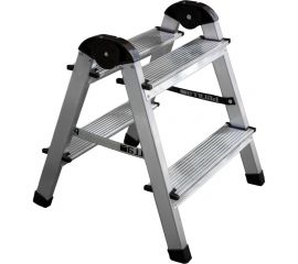 Алюминиевая 2-х ступенчатая двухсторонняя стремянка Perilla 111402 