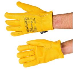 Утепленные кожаные перчатки из лицевой кожи S. GLOVES NEMAN размер 09 31998-09 