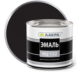Эмаль ЛАКРА НЦ-132 черный, 1.7 кг ЛА-00000630 