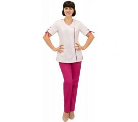 Женский костюм Tekca Line Милана Вэй белый/малина, размер 52, рост 170-176 2001328616131 