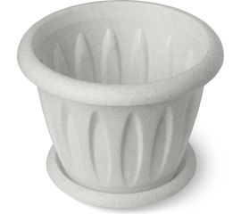 Горшок для растений с поддоном Martika Фелиция мрамор, 3.6 л, диам. 225 мм С104М 