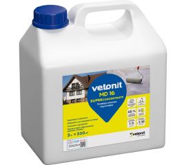 Грунтовка-суперконцентрат для пола и стен Vetonit MD 16 3 л 1024622 