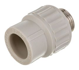 Муфта комбинированная с наружной резьбой VALFEX PP-R серая, 20 мм х1/2"" 10130020Г 127-0359 