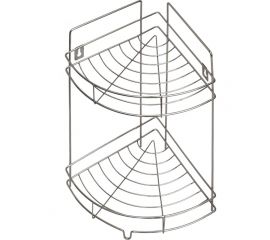 Полка для ванной комнаты Аквалиния 2-х ярусная, угловая 08.T101 