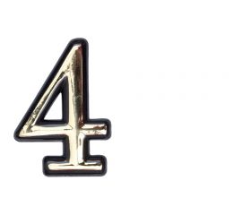Цифра СКОБЯНОЙ самокл., мал., золото, ""4"" 002638 