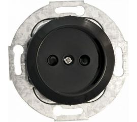 Розетка LK Studio с заземляющим контактом, со шторками, черный, LK Vintage 883208-1 