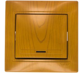 Выключатель Lezard, MIRA, с подсветкой, ольха, 701-0701-111 