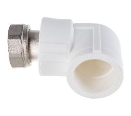 Угольник RTP с накидной гайкой на металлическом штуцере, D32х1 мм 14268 