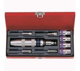 Ударная отвертка с принадлежностями (5/16"", 10 предметов) KING TONY 4505MR 