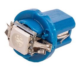 Автолампа диод SKYWAY T8,5, 12V, 1 SMD, блистер с цоколем, 1-контакт, синяя, комплект 2 шт., габариты, номер S08201361 