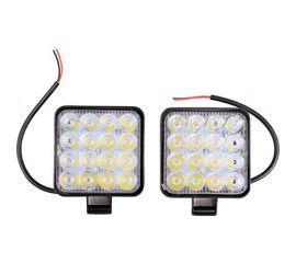 Светодиодная фара SKYWAY OFF ROAD 85х85х17мм, 48W 6000К 16 диодов, 2 шт. S07201094 
