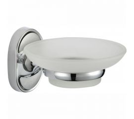 Стеклянная мыльница с держателем Savol хром S-007059 23204 