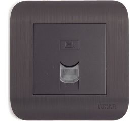 Компьютерная розетка LUXAR Deco с/у RJ-45 венге с рифленой рамкой 4606400620389 