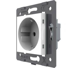 Электрическая розетка LIVOLO с заземлением защитными шторками 16A, зажимы, цвет белый (механизм) VL-FCTC16A-2WPS01 