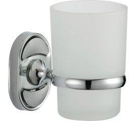 Стеклянный стакан с держателем Savol хром S-007058 23118 