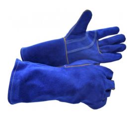 Спилковые синие краги с усилением Дока, АВ RX4019.14 