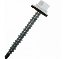 Кровельный саморез STARFIX 4,8x29 мм, цинк, шайба с прокладкой, PT1, RAL 9003, 200 шт. SMC2-27997-200 